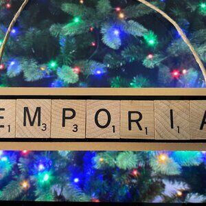Emporia University Christmas Ornament Hornets Scrabble HandCrafted Made in USA